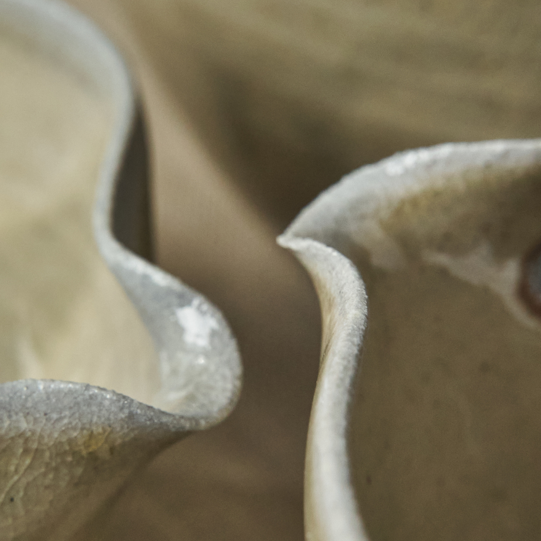 Set bowl e pouring bowl Celadon *woodfired